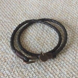 Capitol & Co. braided leather double wrap bracelet